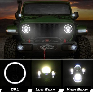 JEEP JL 9 Inch <b>LED</b> <b>Headlights</b> 6000K 15000 Lumens 12V For Retrofit Upgrade - Product Image 4