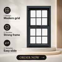 Fenêtre à guillotine simple de style américain moderne pour chambre à coucher – Options de matériaux de qualité supérieure – Vente en gros directe usine – Fourniture pour projets sur mesure