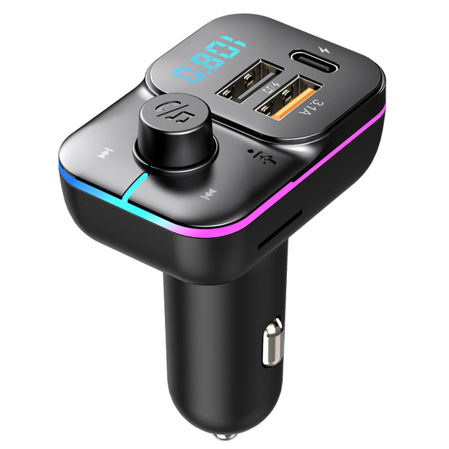 C24 Stereo Bass Fm Modulator Transmitter Car PD Type C Kit Car Mp3 Player Fast Charging Wireless Handsfree Call Car Transmitter