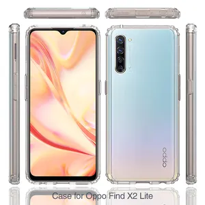 For Oppo A72 / X2 NEO / X2 Lite / Reno 3 5G Clear TPU PC Back Cellphone Case For OPPO Find X2 Pro Cover