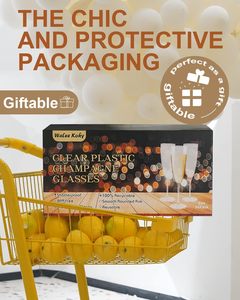 Set di 6 bicchieri da vino <span class=keywords><strong>in</strong></span> <span class=keywords><strong>plastica</strong></span> infrangibili senza BPA, <span class=keywords><strong>calici</strong></span> da champagne con logo e colore personalizzati, i più venduti - Product Image 6