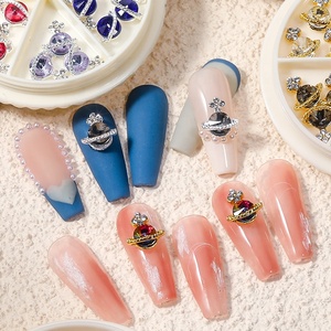 Qianya 18 unid/caja personalizado Kawaii uñas encantos de diamantes de imitación <span class=keywords><strong>diamante</strong></span> DIY Planeta de aleación de Arte de uñas encantos de joyería de circón de uñas de arte - Product Image 2