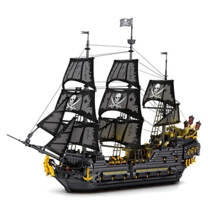 Bateau corsaire à voile, grand bateau, 4708 pièces, Rebrixx 66036, briques de construction de modèle, jouets avec éclairage pour les enfants de 5 à 7 ans - Product Image 1