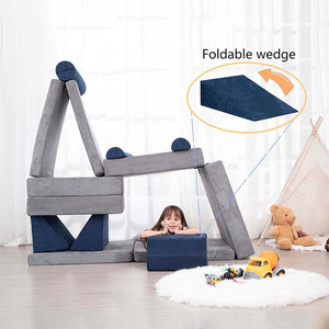 Children's Educational DIY Foam Building Blocks <b>Set</b> With Foldable <b>Wedge</b> For 4-6 Years Old Kids Playtime Fun - Product Image 1
