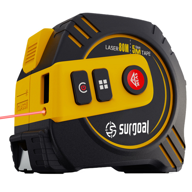 Units Switchable Laser Rangefinder Laser Tape Measure Rechargeable 2-in-1 Laser Tape Measure for Building & Design
