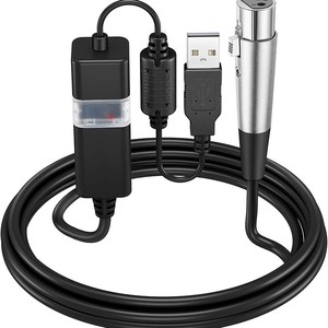 Câble XLR vers USB avec carte son, microphone USB, interface d'enregistrement audio, connecteur en plastique - Product Image 2