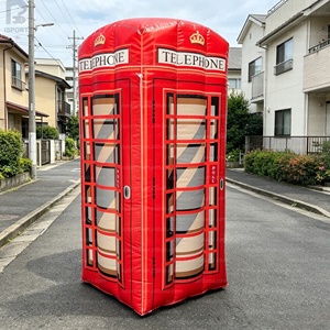Modèle gonflable géant lumineux LED de 2 m, cabine téléphonique rouge de <span class=keywords><strong>Londres</strong></span>, kiosque publicitaire gonflable pour exposition en rue/tourisme - Product Image 4