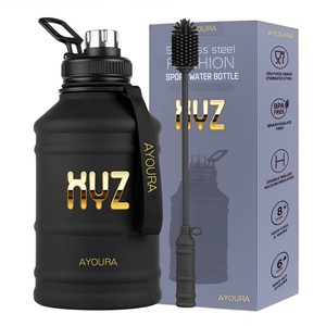 不锈钢水瓶 2.2 升不含 BPA 运动金属水瓶，带防漏螺旋盖，适合健身房露营 - Product Image 4