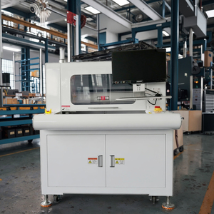 Machine de découpe laser bimode 320*350mm pour le traitement des pochoirs en aluminium FR-4, avec système de vision autofocus, nouveau moteur et PLC - Product Image 1