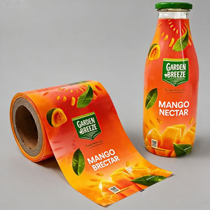 Étiquettes personnalisées en plastique pour bouteilles de bière, d'eau et de boissons, emballage personnalisé avec logo, <span class=keywords><strong>film</strong></span> rétractable PVC PET en rouleau - Product Image 3