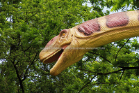 Dinosaure animatronique grandeur nature pour parc à thème, modèle animatronique de Mamenchisaurus pour parc de dinosaures