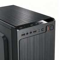 Boîtier PC ATX Meway Factory Direct, acier SPCC 0,35 mm, panneau frontal USB, mini-tour, ventilation en mesh, 3 ventilateurs, noir, DIY