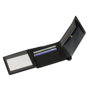 Benion กระเป๋าสตางค์ผู้ชายหนังแท้ป้องกัน RFID แบบบางพร้อมช่องใส่เหรียญ - Product Image 3