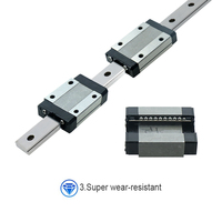 Rail de guidage linéaire miniature MGN15 / MGW15 15 mm, blocs MGN15C / MGN15H, longueur personnalisée pour imprimante 3D, routeur CNC, mouvement linéaire DIY