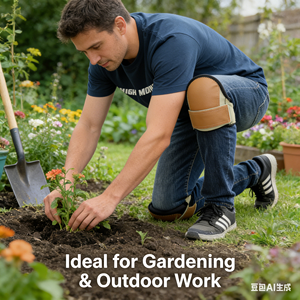 Rodilleras de Trabajo Aofit de Cuero para Jardinería y Carpintería con Soporte de Rótula para Trabajadores de Pisos - Product Image 2