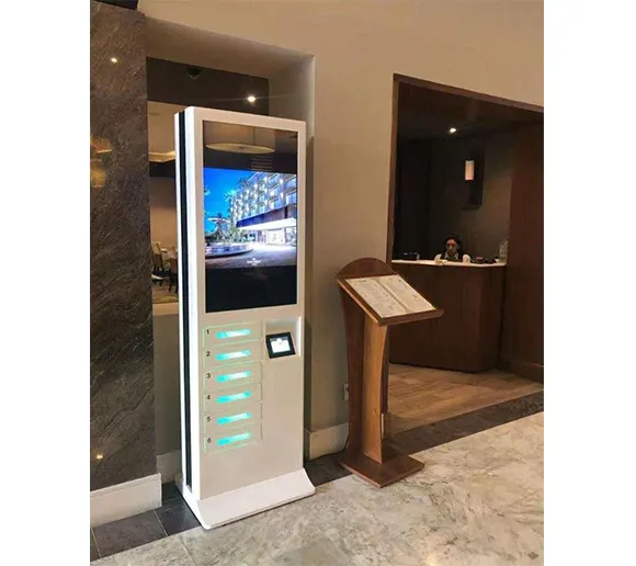 Floor stand other advertising equipment phone charging locker with quick system