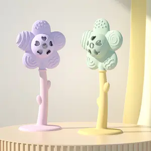 Bpa ücretsiz çiçek çocuk duyusal silikon müzik topu çocuklar halka duyusal Chew çıngıraklı oyuncak bebek diş çıkartma oyuncakları diş kaşıyıcı