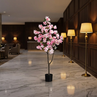 Arbre artificiel à fleurs de cerisier, fleurs de cerisier artificielles avec pot pour décoration intérieure et extérieure, plante décorative pour la maison