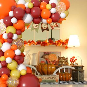<span class=keywords><strong>Kit</strong></span> de guirlande de ballons confettis orange brûlé, bordeaux et jaune <span class=keywords><strong>moutarde</strong></span>, ensemble d'arche de ballons pour la fête d'automne et Thanksgiving, pour la décoration de fête - Product Image 4