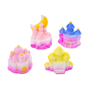KI yuewu Casa de Muñecas de Castillo Pequeño con Luna Brillante de Cuento de Hadas, Accesorios Decorativos DIY, Adornos Pequeños de Resina para Coche y Escritorio - Product Image 1