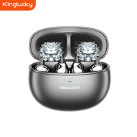 Kinglucky I121 Écouteurs sans Fil Bluetooth 5.4 à Oreille Ouverte à Clipser avec Indicateur LED de Batterie, Annulation de Bruit JL, Casque Sport Tendance