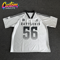 T-shirt en jersey brillant de luxe pour homme avec logo imprimé personnalisé, qualité supérieure, streetwear, col en V surdimensionné, maillot de football