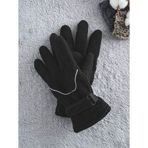 ถุงมือความร้อนกลางแจ้งเส้นสีดำ - Product Image 1