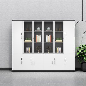 Grand <span class=keywords><strong>casier</strong></span> de rangement en bois avec 2, 3, 4 ou <span class=keywords><strong>6</strong></span> portes battantes, armoire de classement pour le bureau du patron, rangement avec 5 <span class=keywords><strong>tiroirs</strong></span> - Product Image 1