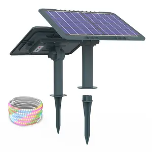 Waterproof Ip65 Outdoor Solar Wall Strip Light With Solar Panel Led Strip Solar Light Neon Led Lights Flexible Soft Strip