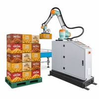 Robot de palettisation haute vitesse LWT pour les pretzels en boîte, les chips de maïs, les biscuits fins et les pop-corn, ligne d'emballage pour les aliments en conserve