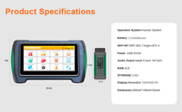 HUMZOR 7" Original M7 HD Pro, Sistema Completo de Diagnóstico, Reinicio de Servicio, Programación de ECU y Llaves, Escáner OBD2 para Autos y Camiones de 12V y 24V