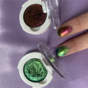 6 لون في المخزون multichrome بودرة مقلاة حديدية عينيه الصباغ Duochrome متعدد الكروم أصباغ تأثير الحرباء مسحوق