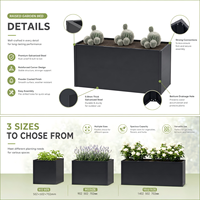Jardinières de jardin d'extérieur, grand bac à plantes surélevé modulaire, jardinière en métal pour légumes, bac à plantes d'extérieur pour balcon, terrasse