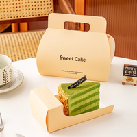 Boîte d'emballage rectangulaire portable pour gâteaux, mousses, pâtisseries occidentales, desserts coupés en tranches, à emporter, avec compartiment isotherme
