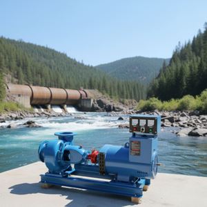 Générateur hydroélectrique 200KW pour projets hydroindustriels DEMING-HTG-200KW-380V- Générateur hydro 200KW Turbine hydro 200KW - Product Image 1