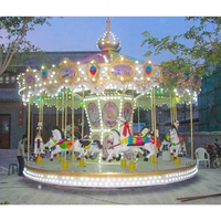 Jeu de carnaval de luxe Autres installations de parc d'attractions Fairground Merry Go Round Soft Play Carrousels musicaux Cheval à vendre