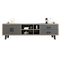 Meuble TV moderne en panneaux de bois pour salon et hôtel, meuble de rangement écologique avec options personnalisées