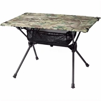 Table de camping portable et légère en aluminium, design compact et pliable, mobilier d'extérieur avec fonction latérale pour tente de plage