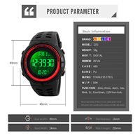 Montres SKMEI 1251 Chrome pour hommes, montres électroniques, Relojes Digitales, moins chères, tendance, résistantes à l'eau 50m