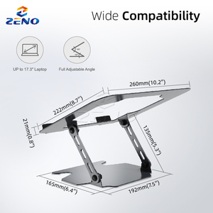 Zeno-Soporte plegable portátil para ordenador portátil, soporte para tableta, portátil, ergonómico, de acero - Product Image 3