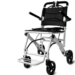 Silla de ruedas manual ultraligera, compacta, para pasillos estrechos, silla de ruedas pequeña para embarque, para discapacitados con MDR - Product Image 1