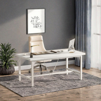 Bureau d'ordinateur mobile en bois avec roulettes, style moderne et simple, table de bureau à domicile