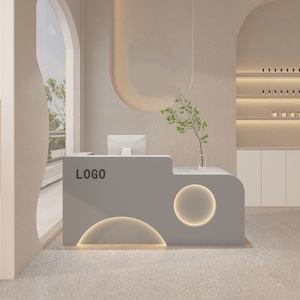 Salon de beauté Caissier Comptoir Lumière Magasin de vêtements de luxe Bar Simple Vêtements pour femmes Nail Shop Front Desk Reception Desk - Product Image 4