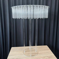 Vase de table en acrylique transparent de 80 cm de haut, durable, pour mariage, décoration de fête, remise de diplôme, Diwali, Pâques, Saint-Valentin