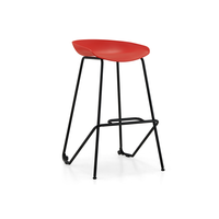 Chaise de salle à manger à pieds hauts pour bureau, bar, école et restaurant, métal et plastique pour salon, cantine, café, cuisine