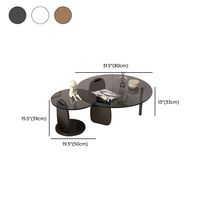 Table basse moderne de luxe léger en verre trempé Shark, design simple et créatif, table à thé minimaliste pour salon