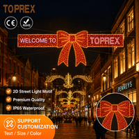 Décoration extérieure IP65 étanche 110V 220V, nœud géant robuste de qualité commerciale pour centres-villes et motifs de croisements de rues