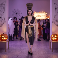Costume d'Halloween Cléopâtre Égyptienne, Robe de Princesse Athéna Médiévale, Cosplay de Déesse Grecque pour Adultes, Cosplay de Reine du Nil