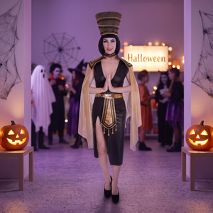 Costume <span class=keywords><strong>di</strong></span> Halloween da <span class=keywords><strong>Cleopatra</strong></span> Egiziana, Abito da Principessa Atena Medievale, Cosplay da Dea Greca, Regina del Nilo per Adulti, in Poliestere - Product Image 2