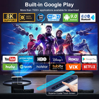 Proyector 8K de Alta Definición, Inteligente, Android, Inalámbrico, Wifi Dual, Bt6.0, Tiro Corto, Enfoque Automático, 1080P, Cine en Casa, Películas al Aire Libre